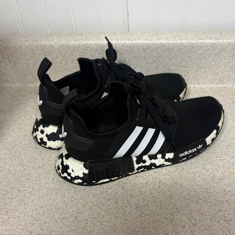 Adidas NMD_R1 Kids Black and White Shoes